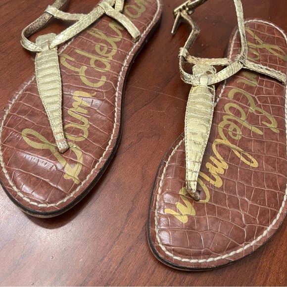 Women’s Sam Edelman gold strap sandals size 7M - Picture 2 of 6